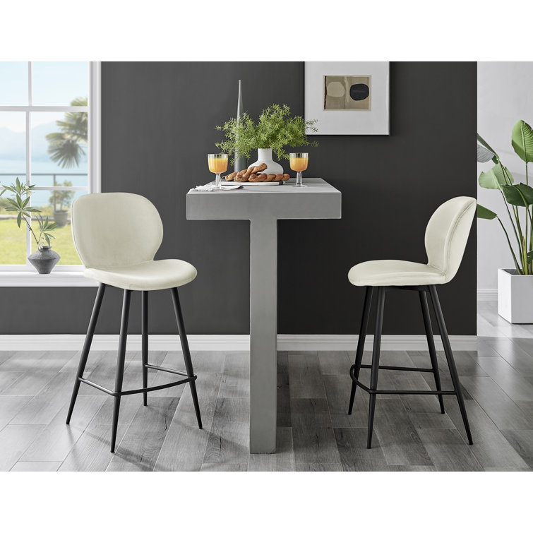 Furniture Box Simple Luxury Velvet Breakfast Bar Stool & Reviews Wayfair.co.uk